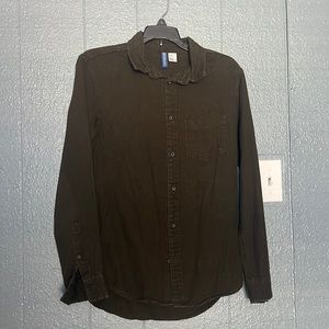 H&M Green Button down shirt